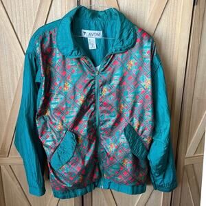 VINTAGE 80s 90s Lavon Windbreaker Jacket Geometric Print Retro Size M